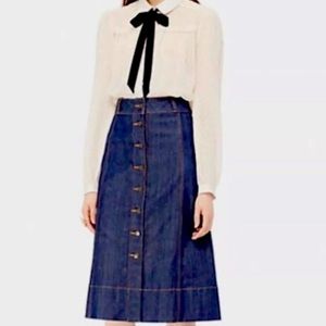 Kate Spade MIDI Jean Skirt Size 8